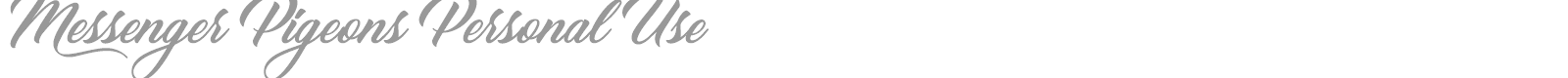 Messenger Pigeons font preview